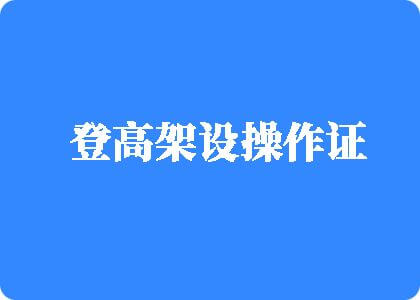 鸡巴操老屄登高架设操作证